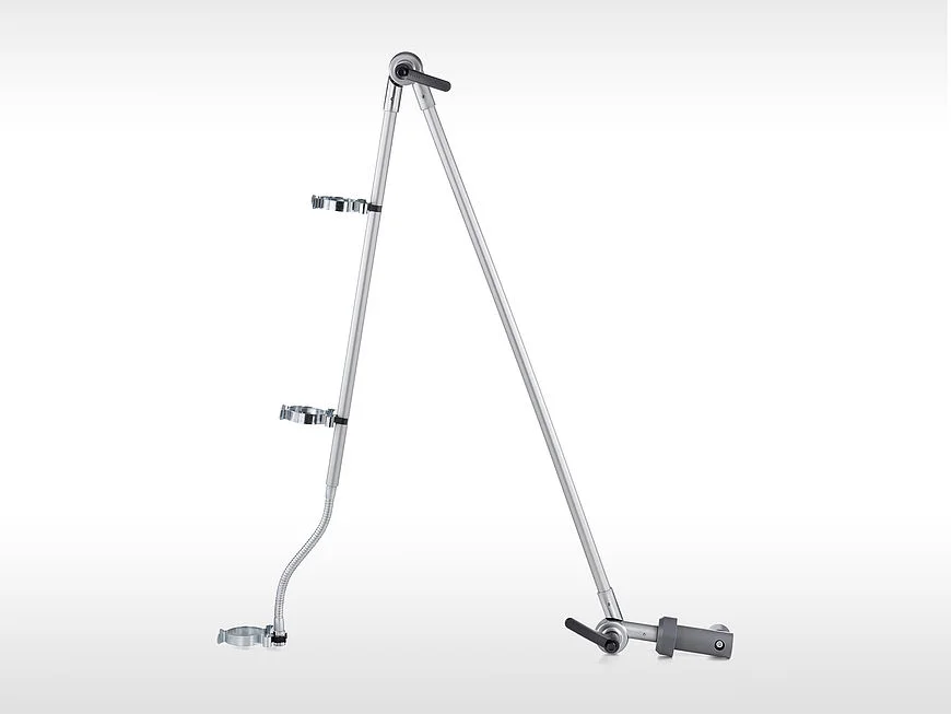 2-way articulated arm (optional) For optimal hose placement / Simple to attach and remove